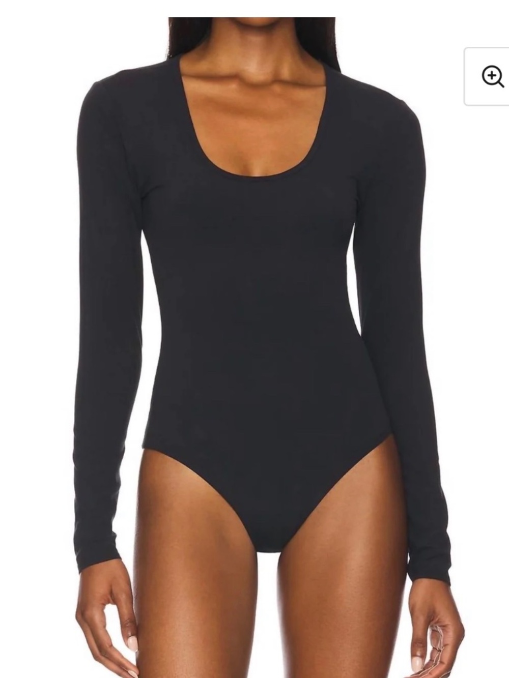 Splits59 scoop neck bodysuit black